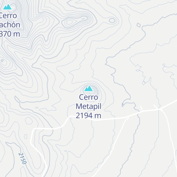Map of Cerro Metapil