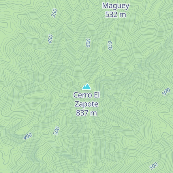 Map of Cerro El Zapote