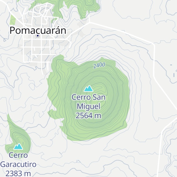 Map of Cerro San Miguel