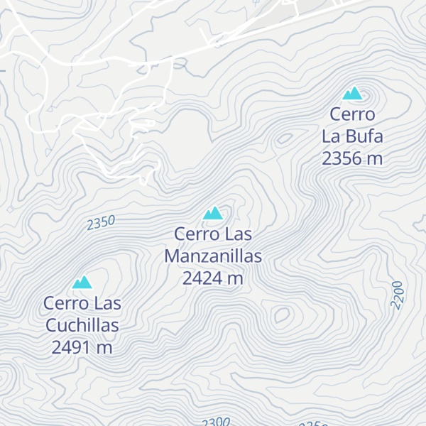 Map of Cerro Las Manzanillas