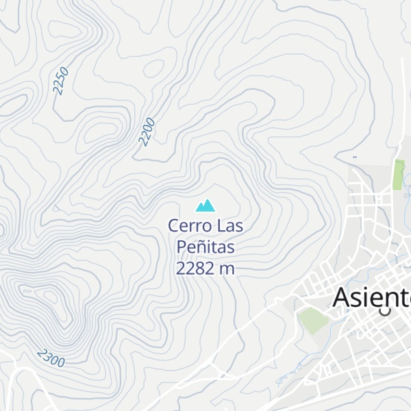 Map of Cerro Las Peñitas