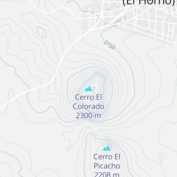 Map of Cerro El Colorado