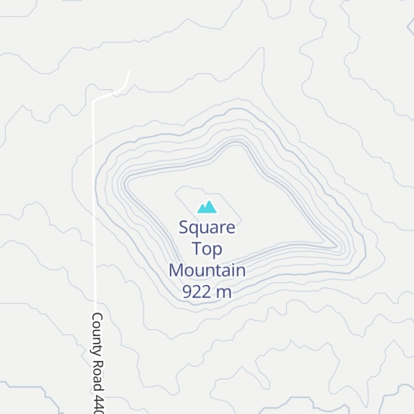 Map of Square Top Mountain