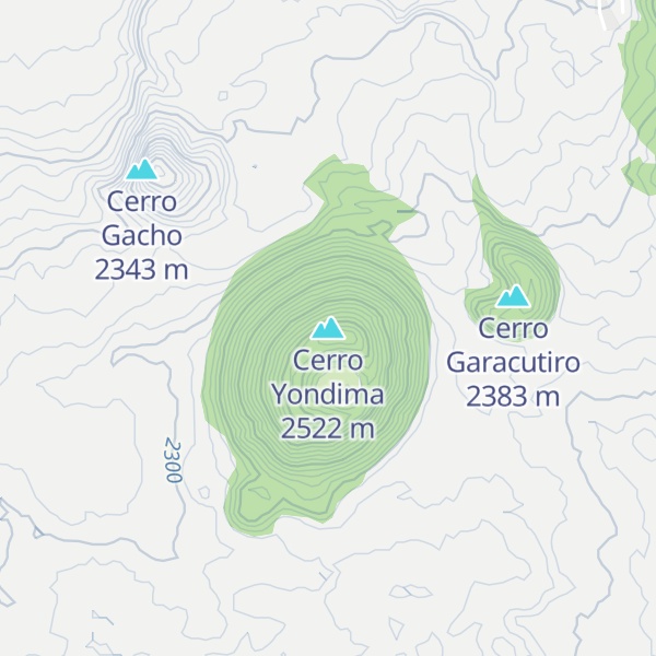 Map of Cerro Yondima