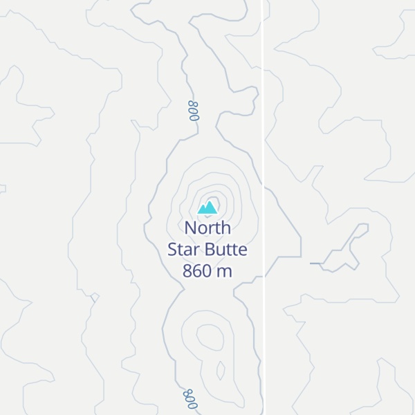 Map of North Star Butte