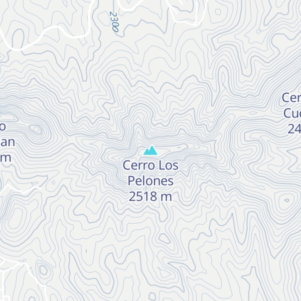 Map of Cerro Los Pelones
