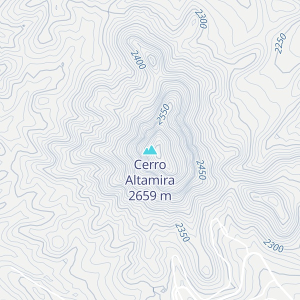 Map of Cerro Altamira