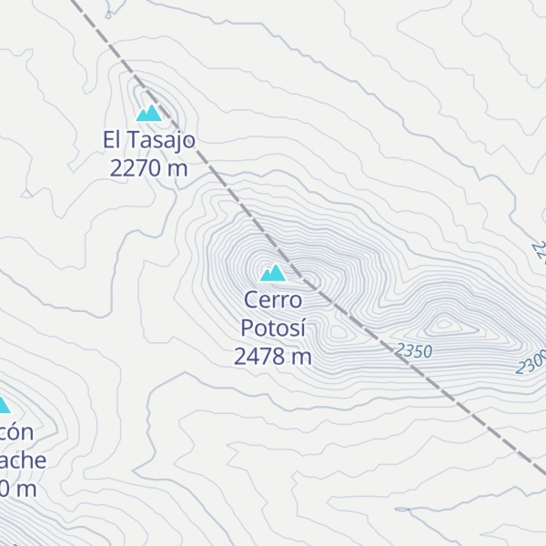 Map of Cerro Potosí