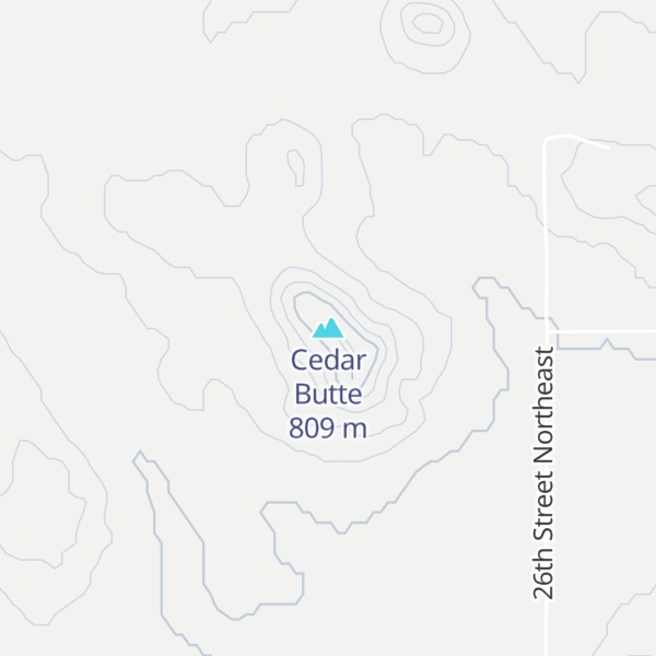 Map of Cedar Butte