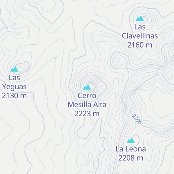 Map of Cerro Mesilla Alta