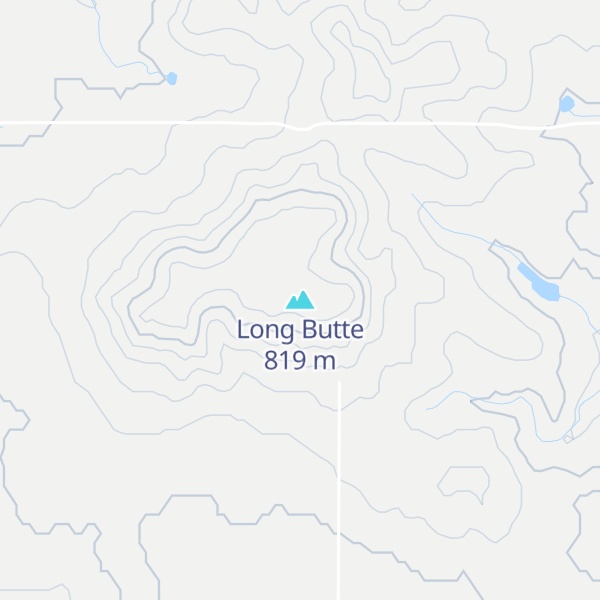 Map of Long Butte