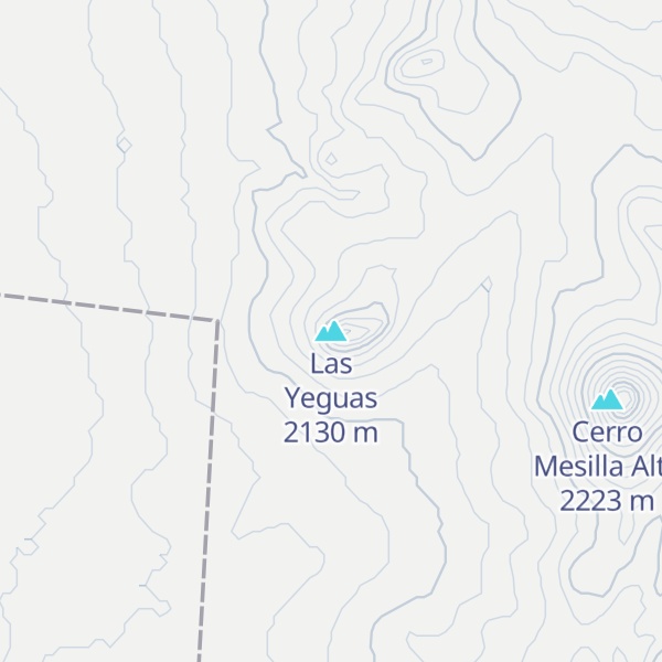 Map of Las Yeguas