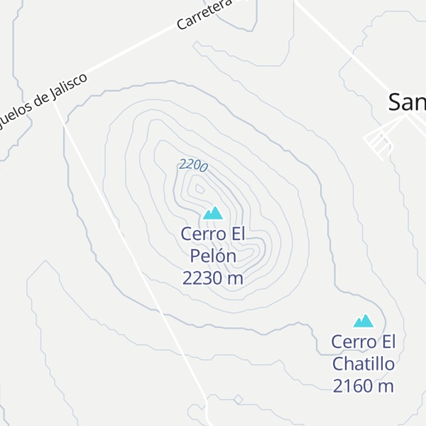 Map of Cerro El Pelón