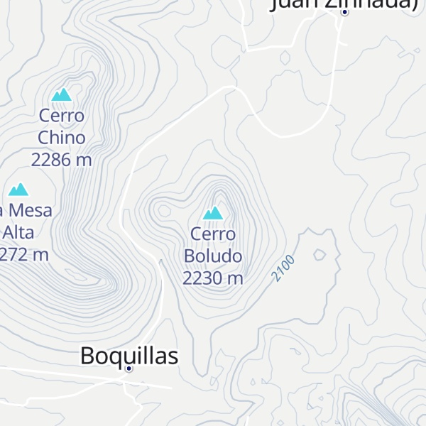 Map of Cerro Boludo