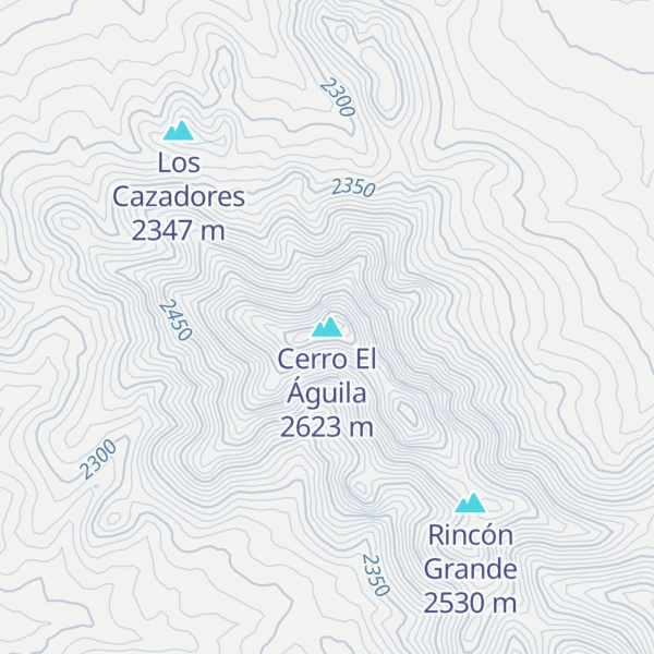 Map of Cerro El Águila