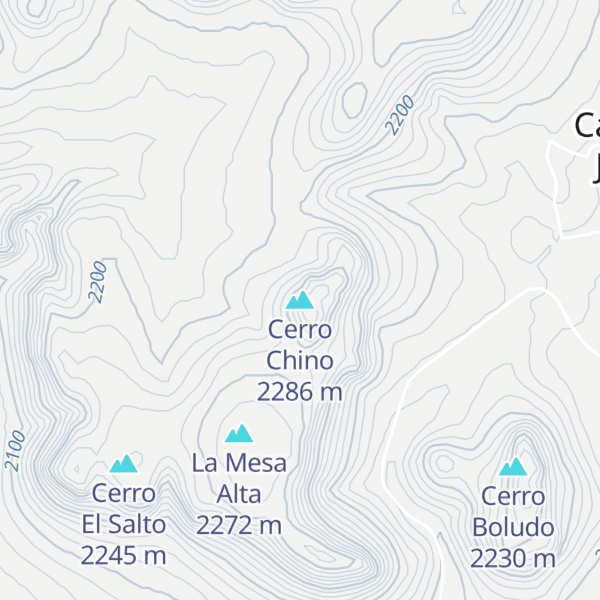 Map of Cerro Chino