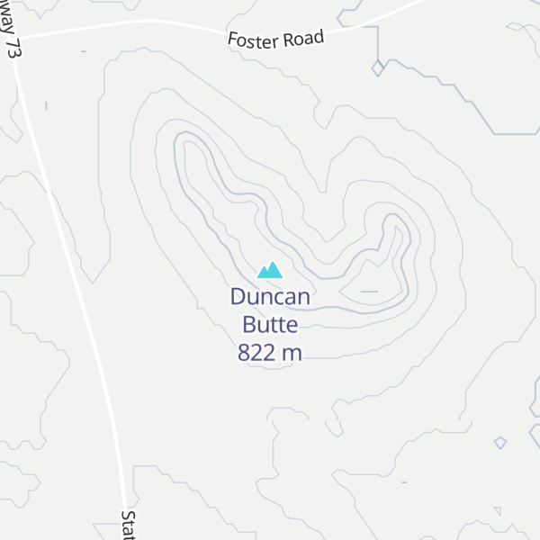 Map of Duncan Butte