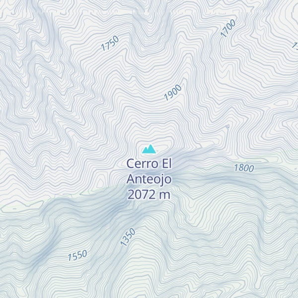 Map of Cerro El Anteojo