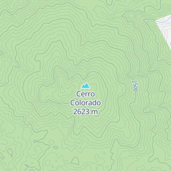 Map of Cerro Colorado