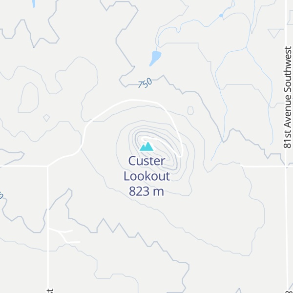 Map of Custer Lookout