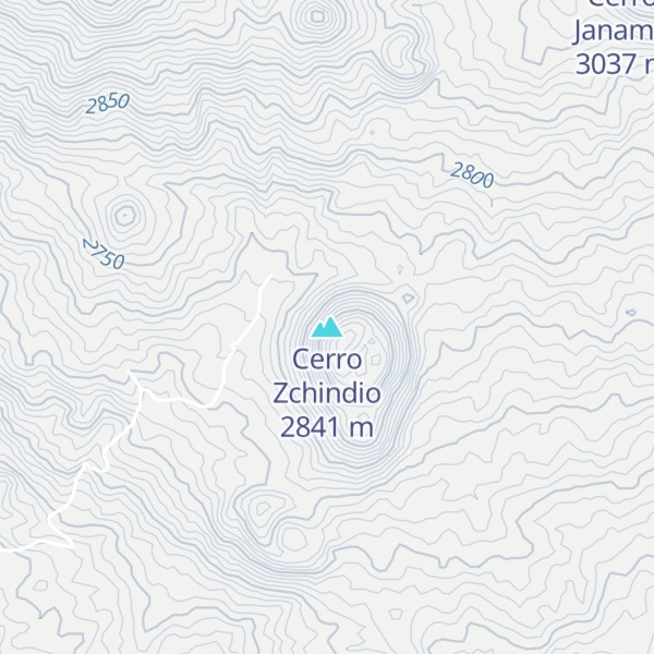 Map of Cerro Zchindio