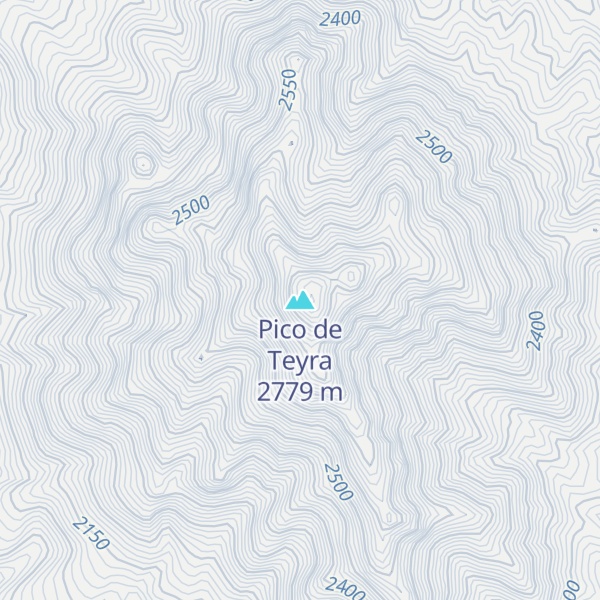 Map of Pico de Teyra