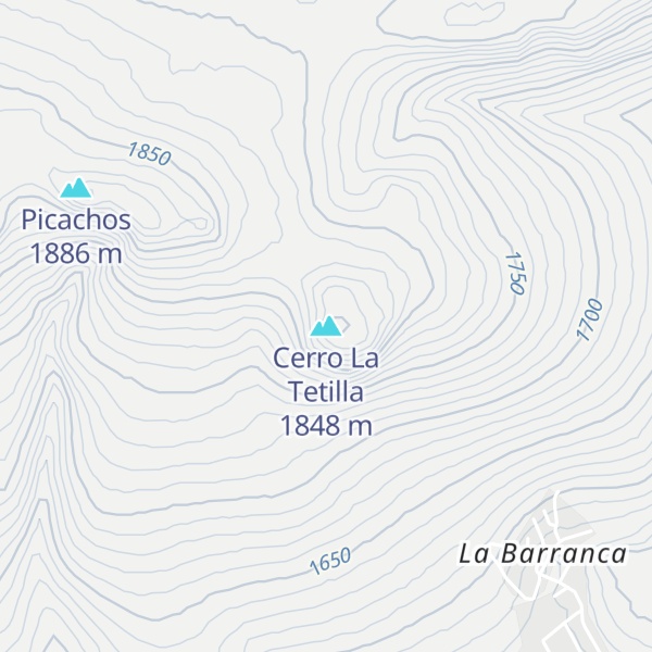Map of Cerro La Tetilla