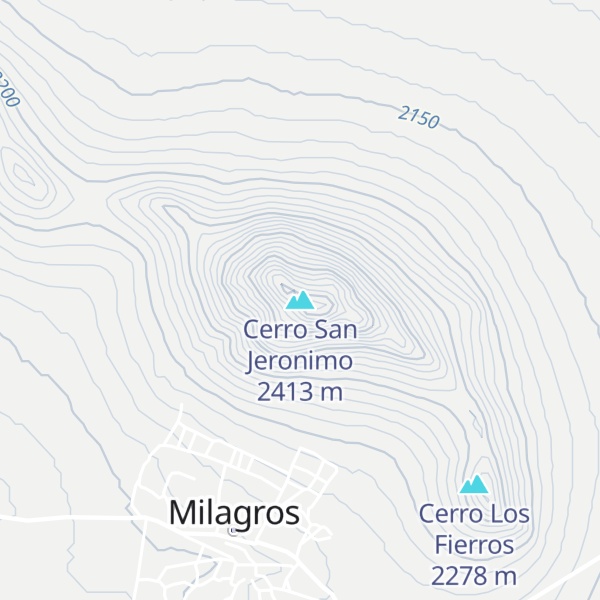 Map of Cerro San Jeronimo