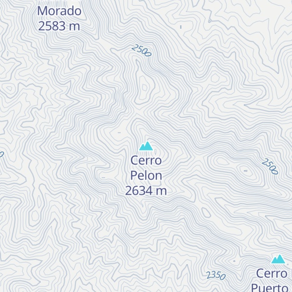 Map of Cerro Pelon