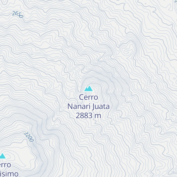 Map of Cerro Nanari Juata