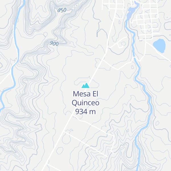 Map of Mesa El Quinceo