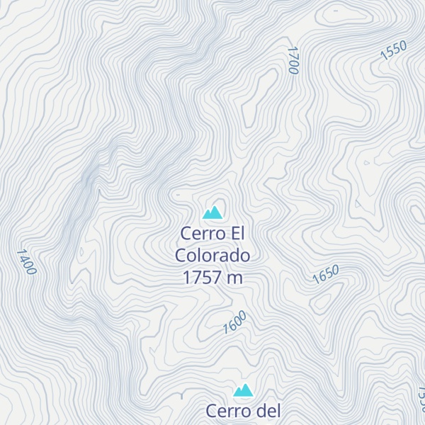 Map of Cerro El Colorado