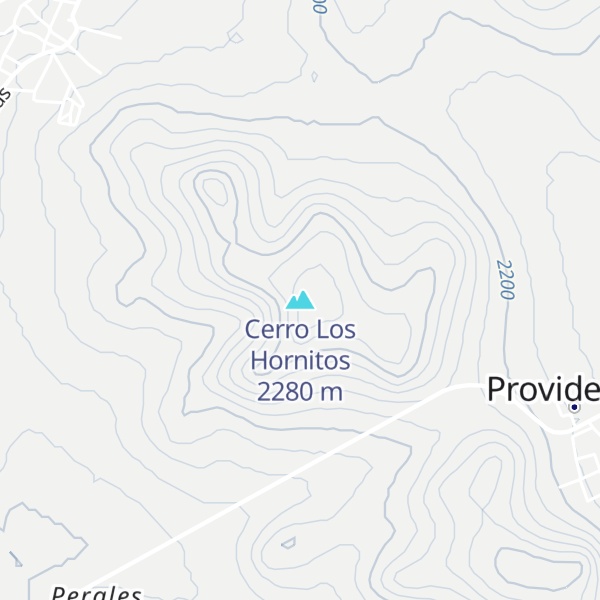 Map of Cerro Los Hornitos