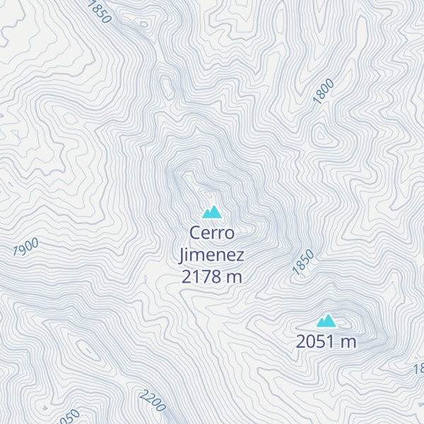 Map of Cerro Jimenez