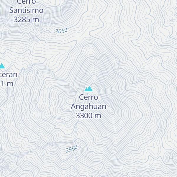 Map of Cerro Angahuan