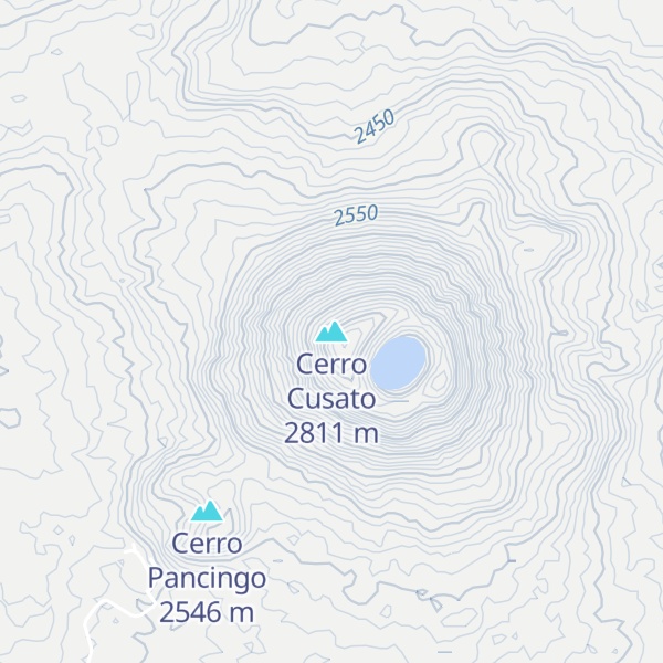 Map of Cerro Cusato