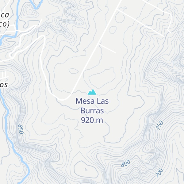 Map of Mesa Las Burras