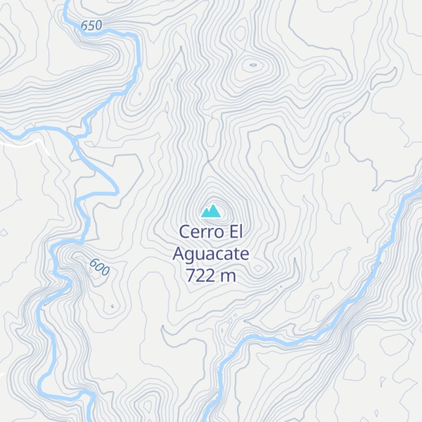 Map of Cerro El Aguacate
