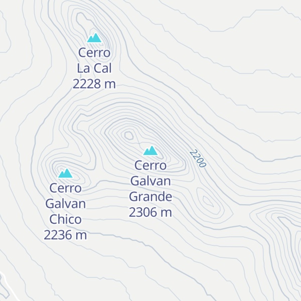 Map of Cerro Galvan Grande