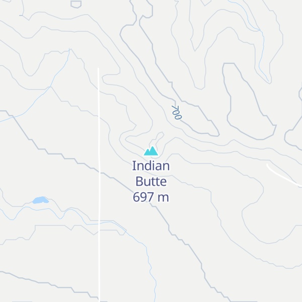 Map of Indian Butte