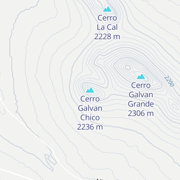 Map of Cerro Galvan Chico