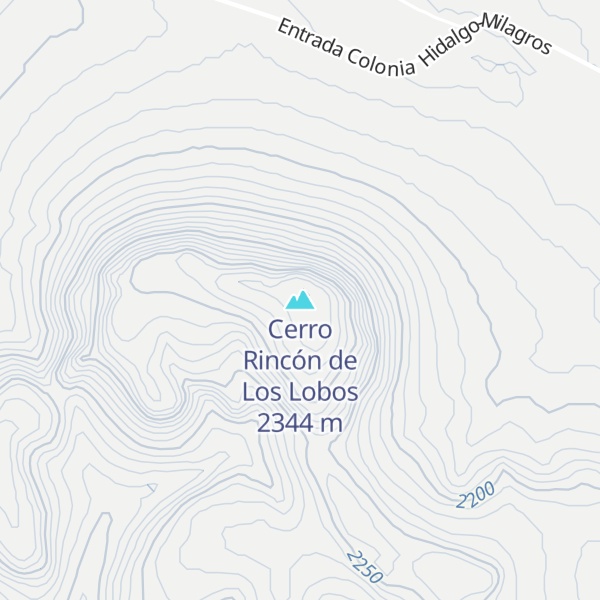 Map of Cerro Rincón de Los Lobos