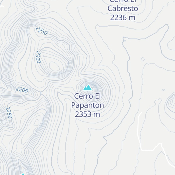 Map of Cerro El Papanton