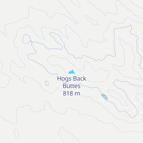 Map of Hogs Back Buttes