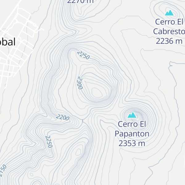 Map of Cerro La Mesa Atravesada