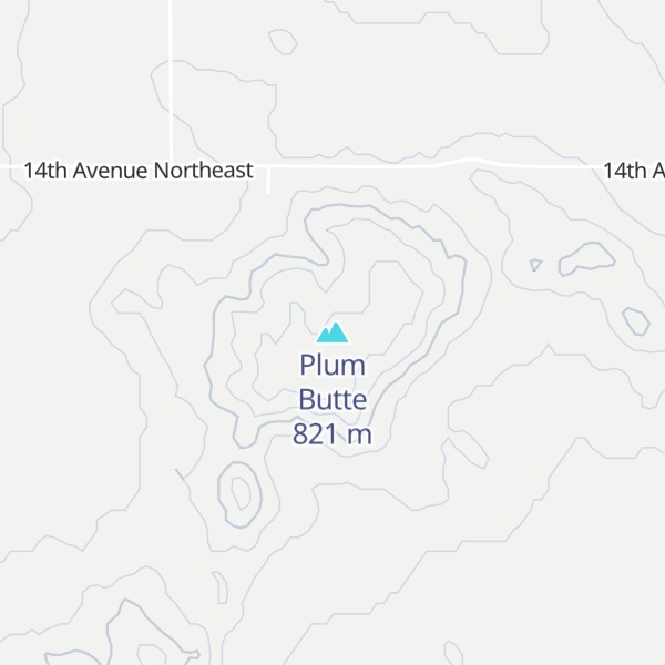 Map of Plum Butte