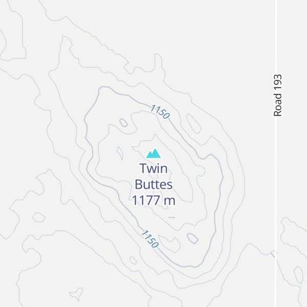 Map of Twin Buttes