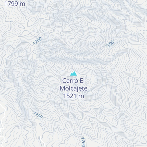 Map of Cerro El Molcajete