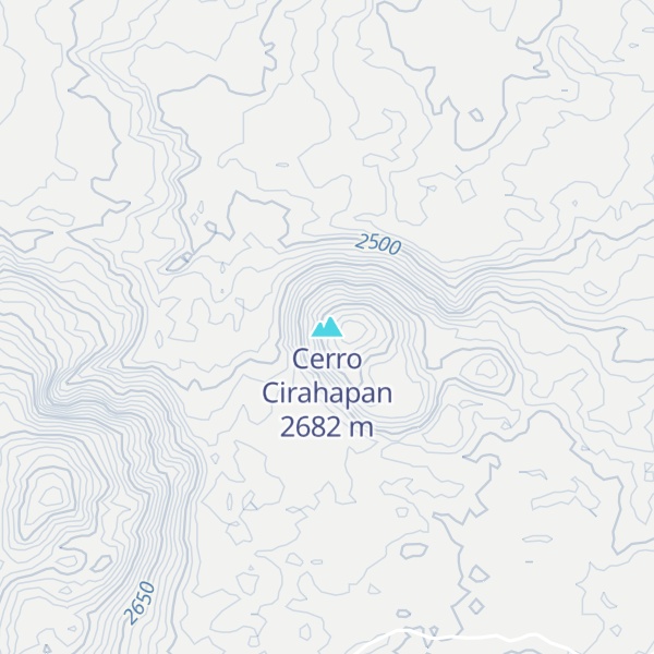Map of Cerro Cirahapan