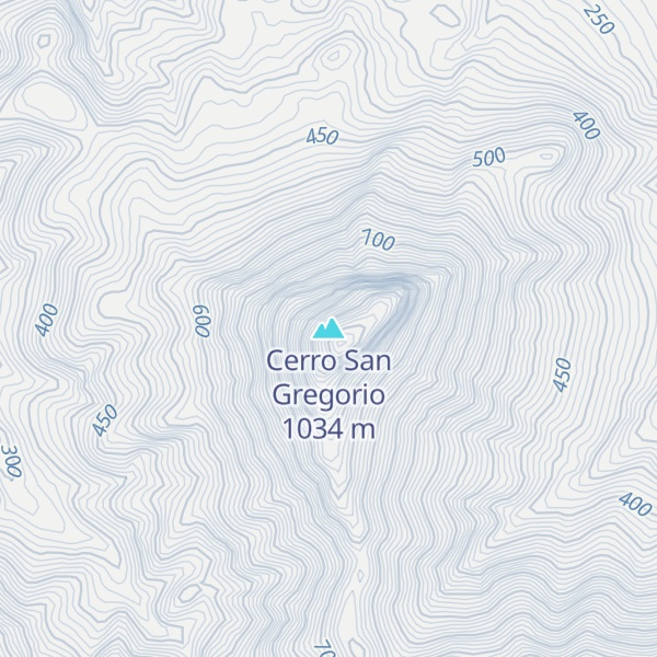 Map of Cerro San Gregorio